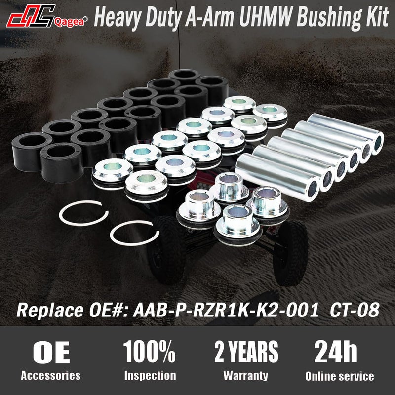 مجموعة جلبة أذرع التحكم UHMW شديدة التحمل من Qagea بديلة لعام 2014+ Polaris RZR XP 1000 / RZR XP 4 1000، استبدل AAB-P-RZR1K-K2-001 CT-08 - Image 3